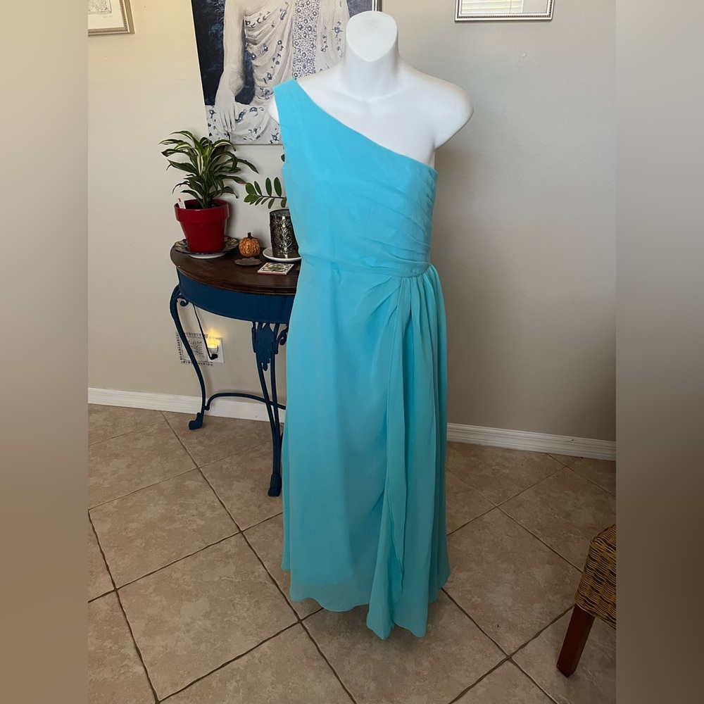 NWOT One Shoulder Junior Bridesmaid Flower Girl Prom Party Pageant Gown Dress 13